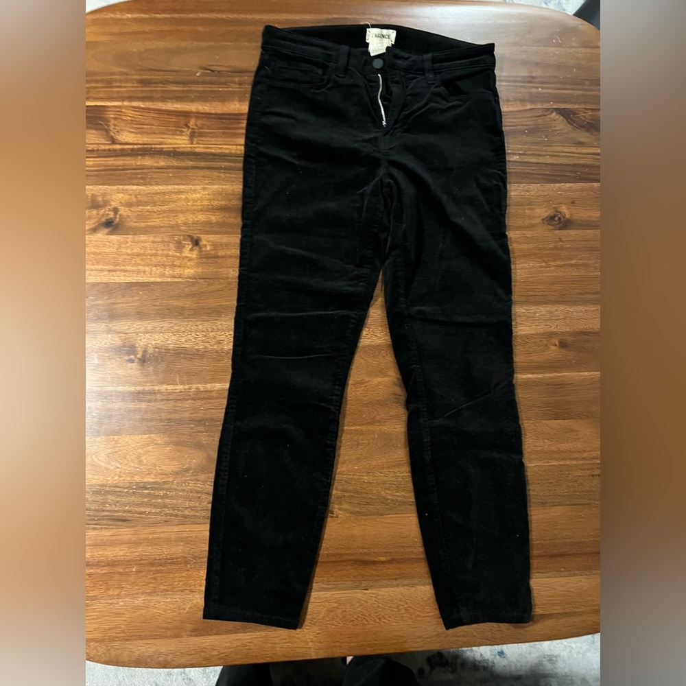 L'AGENCE Black Corduroy Trousers